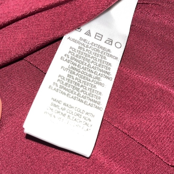 Dress The Population Veronique Tie Back Sleeveless Sheath Dress Burgundy Medium - Picture 9 of 10